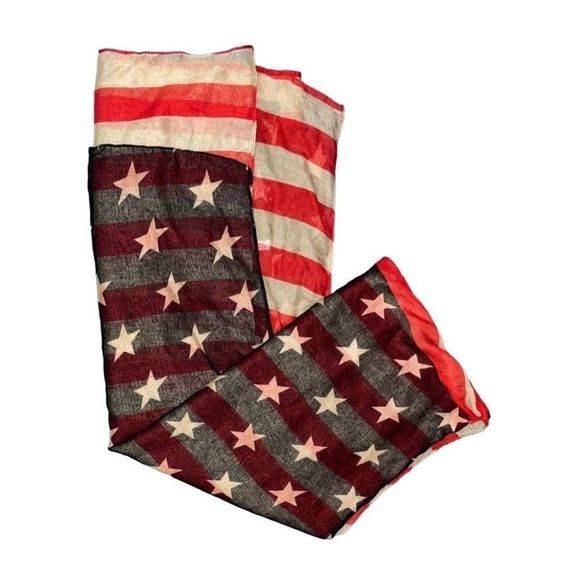 Vintage Patriotic Flag Pashmina - New Condition - Bid Now = Discounted Shipping - Picture 4 of 10